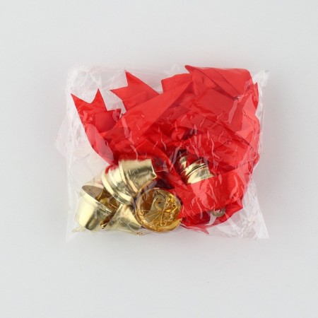 A bell on a pin with a bow for graduation, red, d = 2.6 cm-4