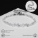Bracelet "baby" shine, rainbow color in silver, 16 cm