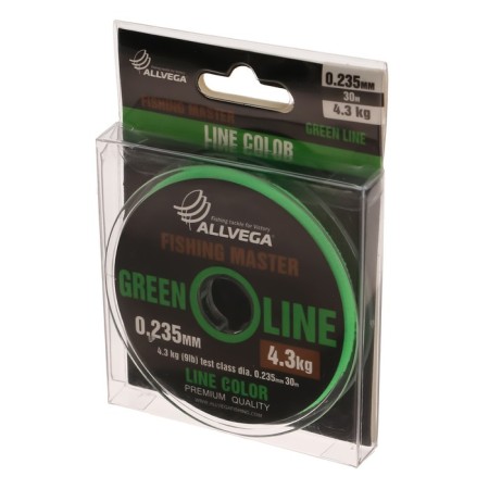 Monophile Fine Allvega Fishing Master, diameter 0.235 mm, test 4.3 kg, 30 m, green-1