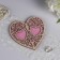 Standing for the Ring "Heart", Pink, 16.5x16.5 cm