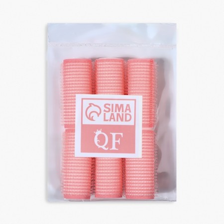Velcro curlers, d = 2 cm, 6 cm, 6 pcs, color mix-6