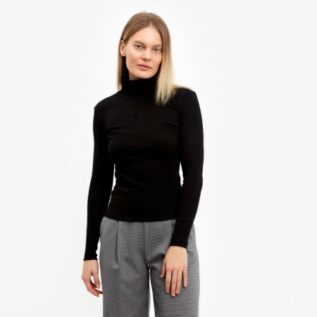 Turtleneck female, black color, size 42-44 (s)-2
