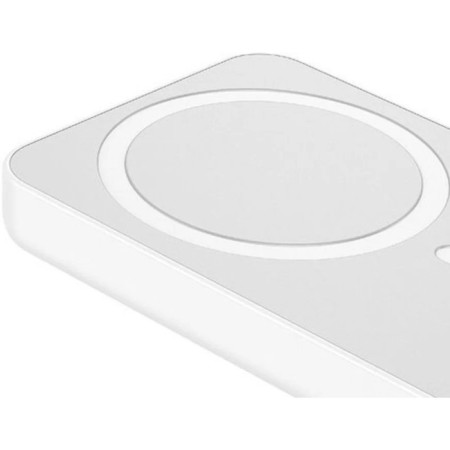 External battery Hoco J109, 5000 mAh, 1 Type-C, 2 A, display, PD, wireless charging, white-4