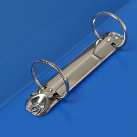 Folder on 2 rings A4, Calligrata, 40 mm, 700 μm, pocket at the end, blue-2
