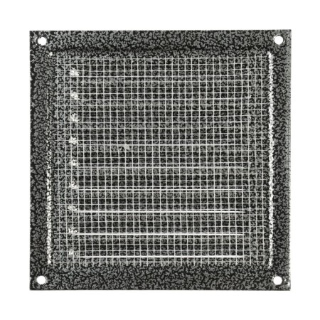 Ventilation grate Zein Lux RM1515SR, 150 x 150 mm, with a grid, metal, silver-5