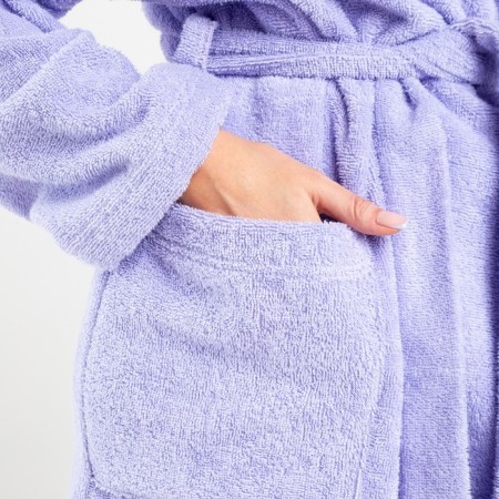 Tainted female robe, economy and I size 42-44 lilac, 100% cotton, 320 g/m2-9