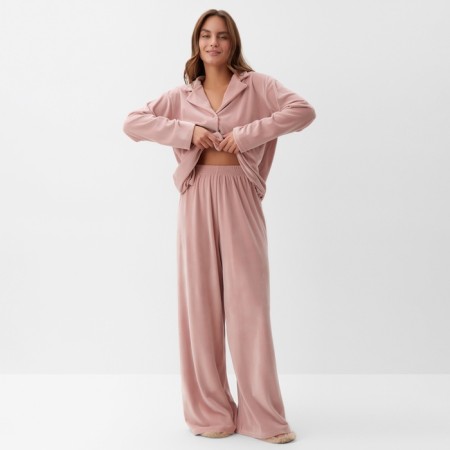 Костюм женский (рубашка и брюки) KAFTAN Plushy р. 44-46, розовый-2
