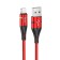 Hoco U93 cable, USB - Lightning, 2.4 A, 1.2 m, indicator, red