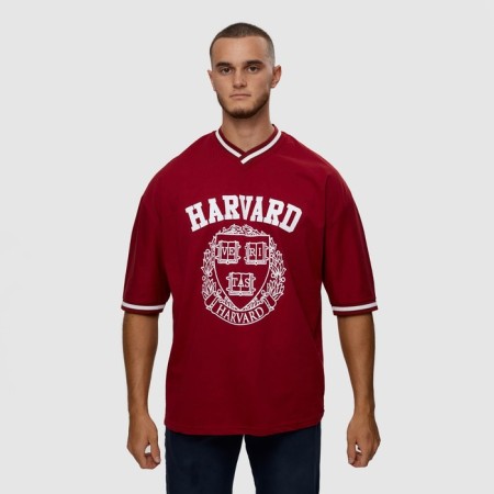 Male Harvard T -shirt, Bordeaux Color, One Size size