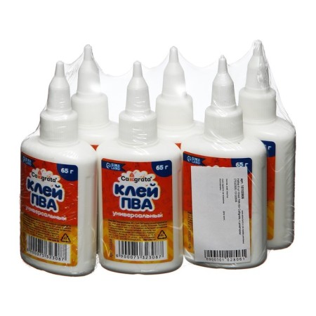 PVA glue Calligrata, with a dispenser, a set of 6 pcs 65 grams-4