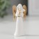 Souvenir Polystone "Angel-Virgin with Heart/Star" White with gold mix 5x2.3x1.3 cm
