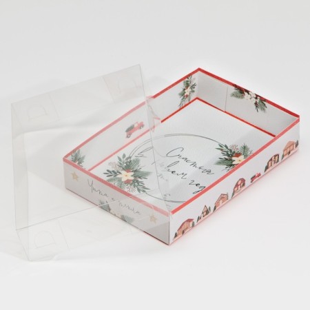 Box for Makarun "Happiness in the New Year", 17 x 12 x 3 cm, New Year-2