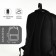 School backpack from textiles with a zipper, 4 pockets, black color
