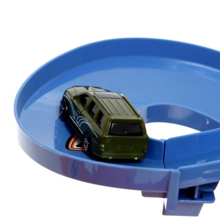 Speed ​​Auto Trade, multi -level, with an elevator, cars in the kit, works from batteries-8