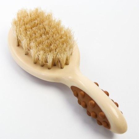 Baby brush with a comb, a pile made of natural bristles-8