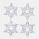 Set for the decor of the glasses "Snowflake", 4 pcs, centers, 6.5 cm, 100% p/e, felt