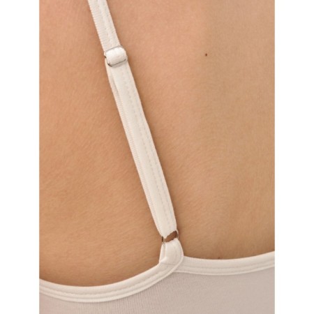 Female top on thin adjustable straps Mirey, size 50, milk color-1