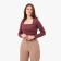 Women's longliva minku: Basic line burgundy color, river 48