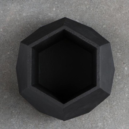 Kashpo hexagon 13 x 7.5 cm black-3
