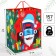 New Year. Gift package, 18x23x11.5 cm, packaging, blue tractor