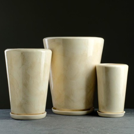 Set of pots 3pcs. "Cone" 20 l/ 8.5 l/ 3.5 l white