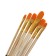 System of synthetic brushes, 6 pieces (No. 2,4,6,8,10,12), flat, rounded, in a blister