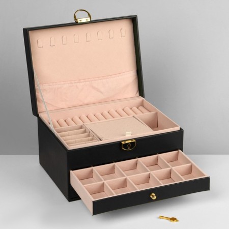 Steam for jewelry "Casket" 3 tiers, 23 × 17 × 13 cm, black color-5