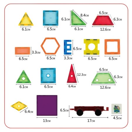 Designer magnetic "magic figures", 66 parts-3