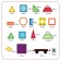 Designer magnetic "magic figures", 66 parts
