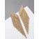 Hanging earrings with rhinestones "Eternal radiance" ladder, white color in gold