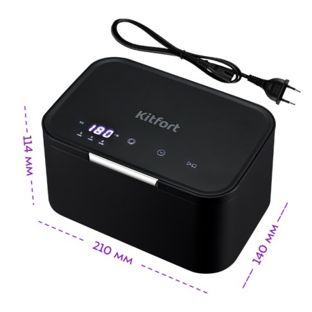 Ultrasound washing "2 in 1" KitFort KT-2072, 50 watts, 600 ml, cord 1 m-6
