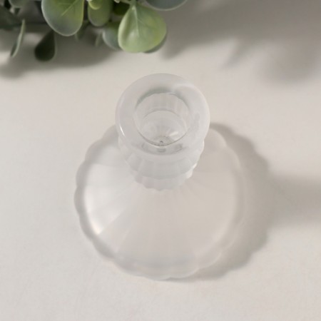 Glass Glass for 1 candle "Sally" Matte transparent d = 2 cm 8x8x10 cm-1
