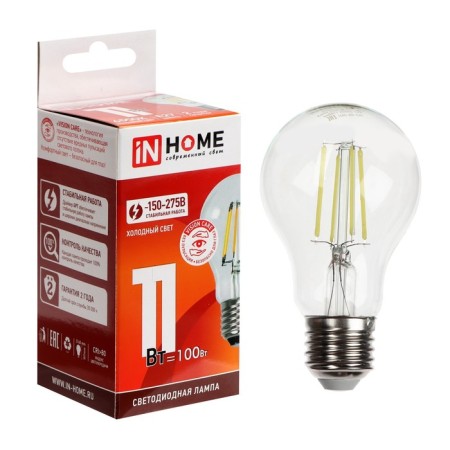 LED lamp In Home Led-a60-Deco, 11 W, 230 V, E27, 6500 K, 1160 lm, transparent-5