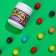 Minihiftbox "Pofigin": chocolate dragees 20 g, chewing gum 40 g, milk chocolate 27 g.