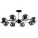 Lagos chandelier, 8x60W E27, black color