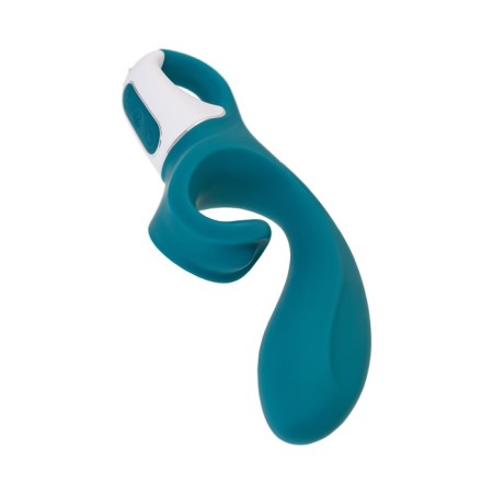 Unrealistic vibrator Satiffyer Hug Me, silicone, blue color-9