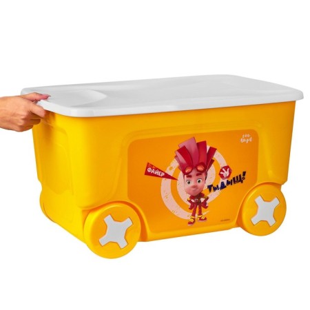 Box for storing toys "Fixiki" on wheels, 50 liters-3