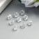 Glass beads (set 30 pcs), 6x6 mm transparent