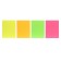 Set 4 blocks with a sticky edge of 38mm. x 51 mm., 50 sheets, x 4 colors, fluorescent colors