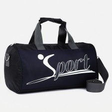 Sports bag with lightning, long belt, black/blue color