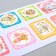 Plastic sticker, two -layer cardboard "plush animals" with gold stroke 26.5x13 cm