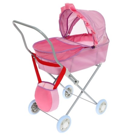 Puppet stroller No. 2, lilac color with pink