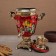 Samovar "Zhostovo on Red", glass, 3 l, electric