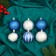 Set of balls plastic D-6 cm, 12 pcs "Agnet" stripes, silver-blue