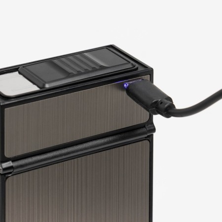 Porkiger for 20 cigarettes, with an electronic lighter, spiral, 150 mAh, USB, 10 x 5.6 x 3.1 cm 927274-3