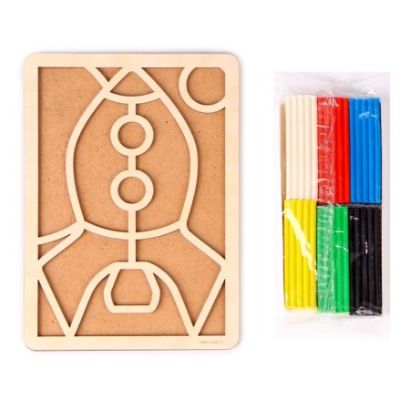 Plasticine pictures "Rocket" 148x210 mm-4