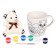 Painting mugs with paints "Cute Bear" with a soft toy 300 ml