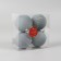 Set of balls plastic D-8 cm, 4 pcs "velvet heat" gray