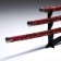 Suv. Product Katana 3V1 on a stand, scabbard fabric, dragons gold on red 47/70/89cm