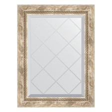 Mirror with engraving in the baguette frame, Provence with weaving 70 mm, 53x71 cm